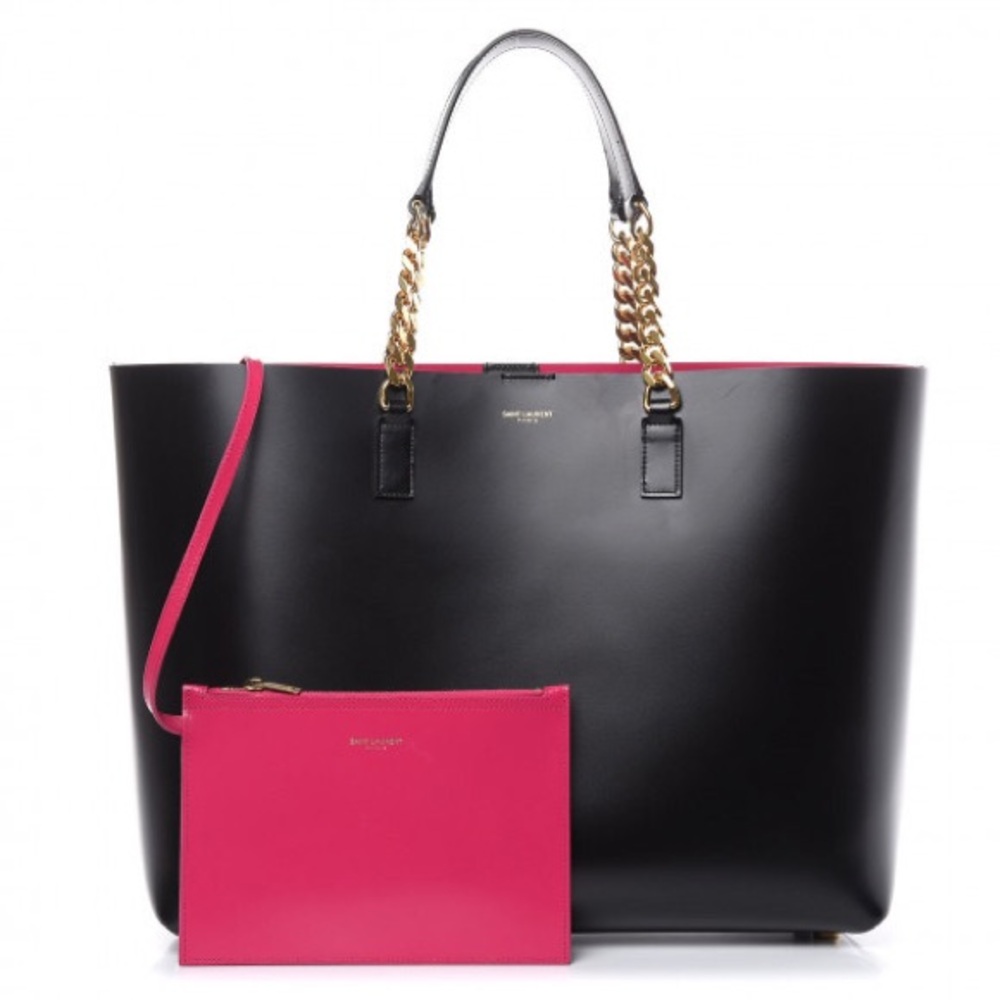 💎✨ SAINT LAURENT ✨💎 LARGE PARIS SHOPPER TOTE WITH POUCH WORK LAPTOP